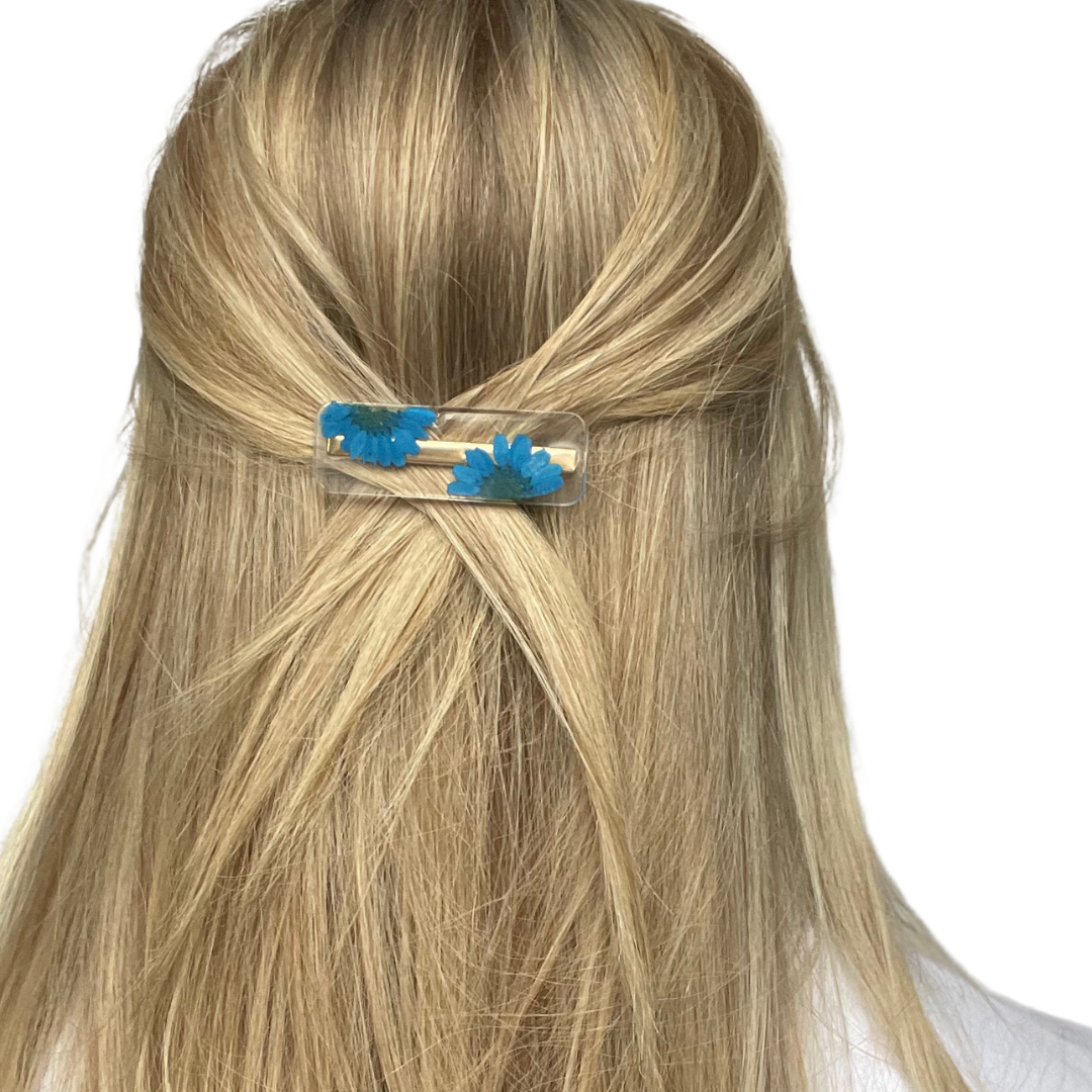 F L O R A Real flower hair clips - Witte Art