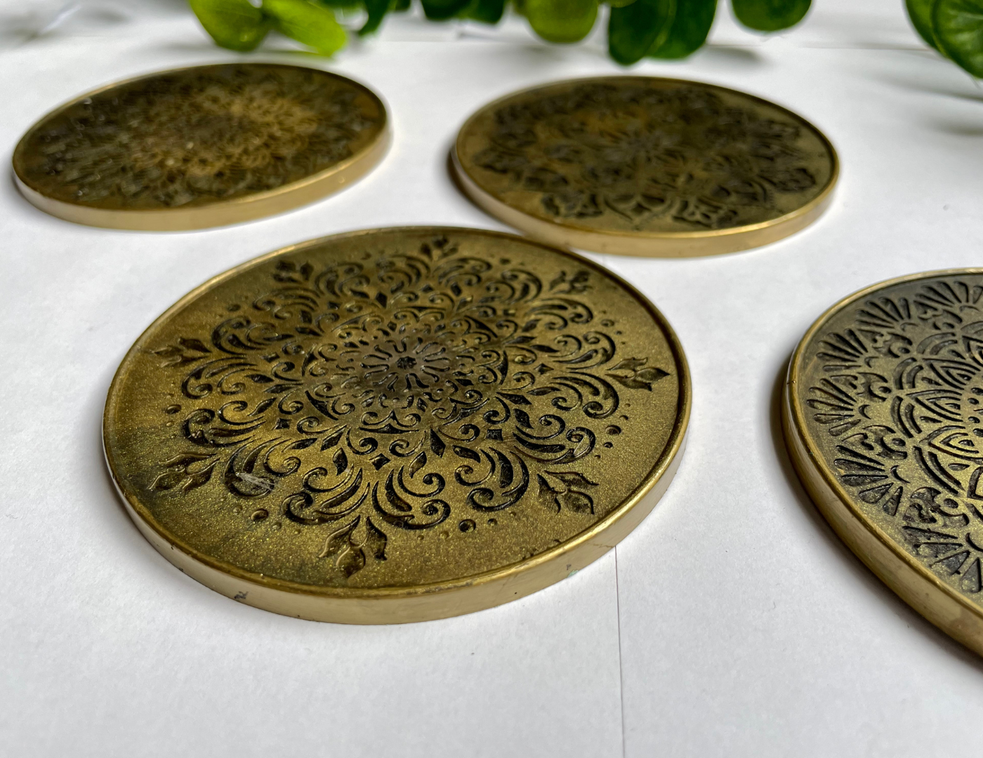 A L V A Mandala Coasters Black