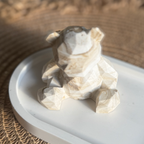 Geometric Teddy statue Brown Marble