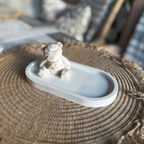 Geometric Teddy statue Brown Marble