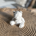 Geometric Teddy statue Beige Marble