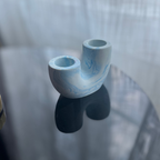 U M A candle holder Blue marble