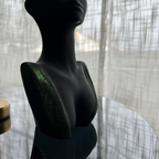 V A L E R I A Vase Black with Green glitter - Witte Art