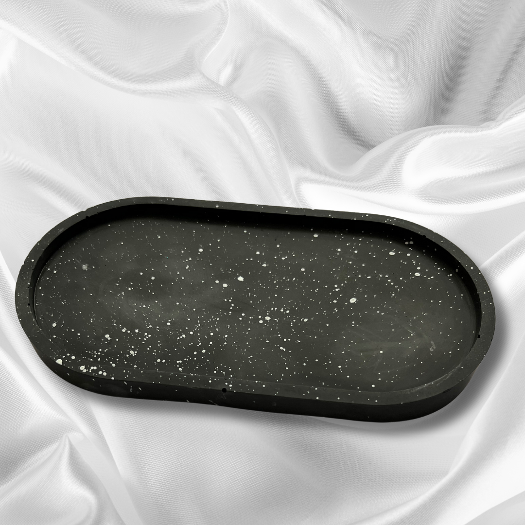 A L Y A Tray Black with White speckle