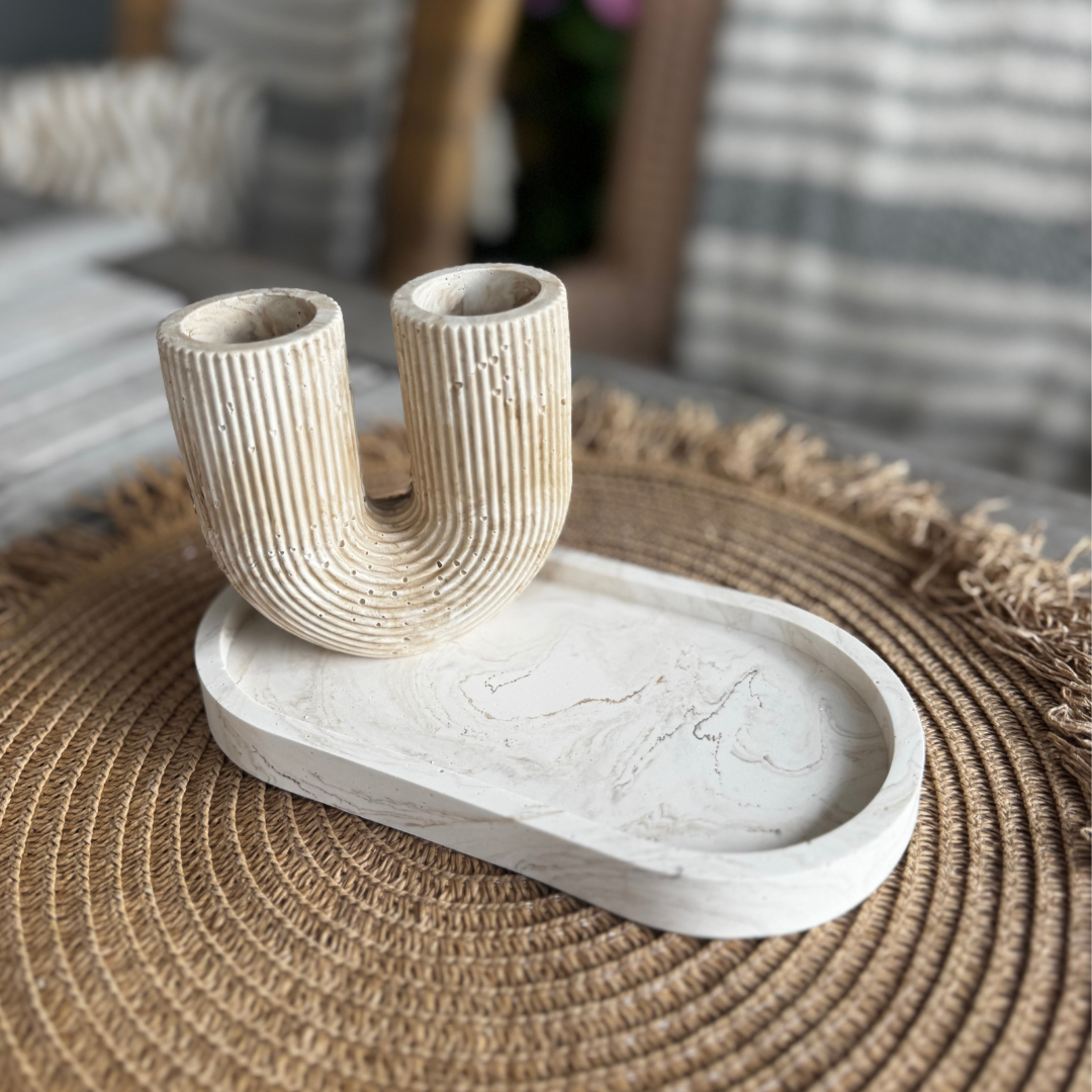 A G A T H A Vase Beige