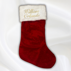 Christmas stocking with name - Red
