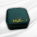 D A L I A  Personalized Travel jewelry box with name Deluxe - Green