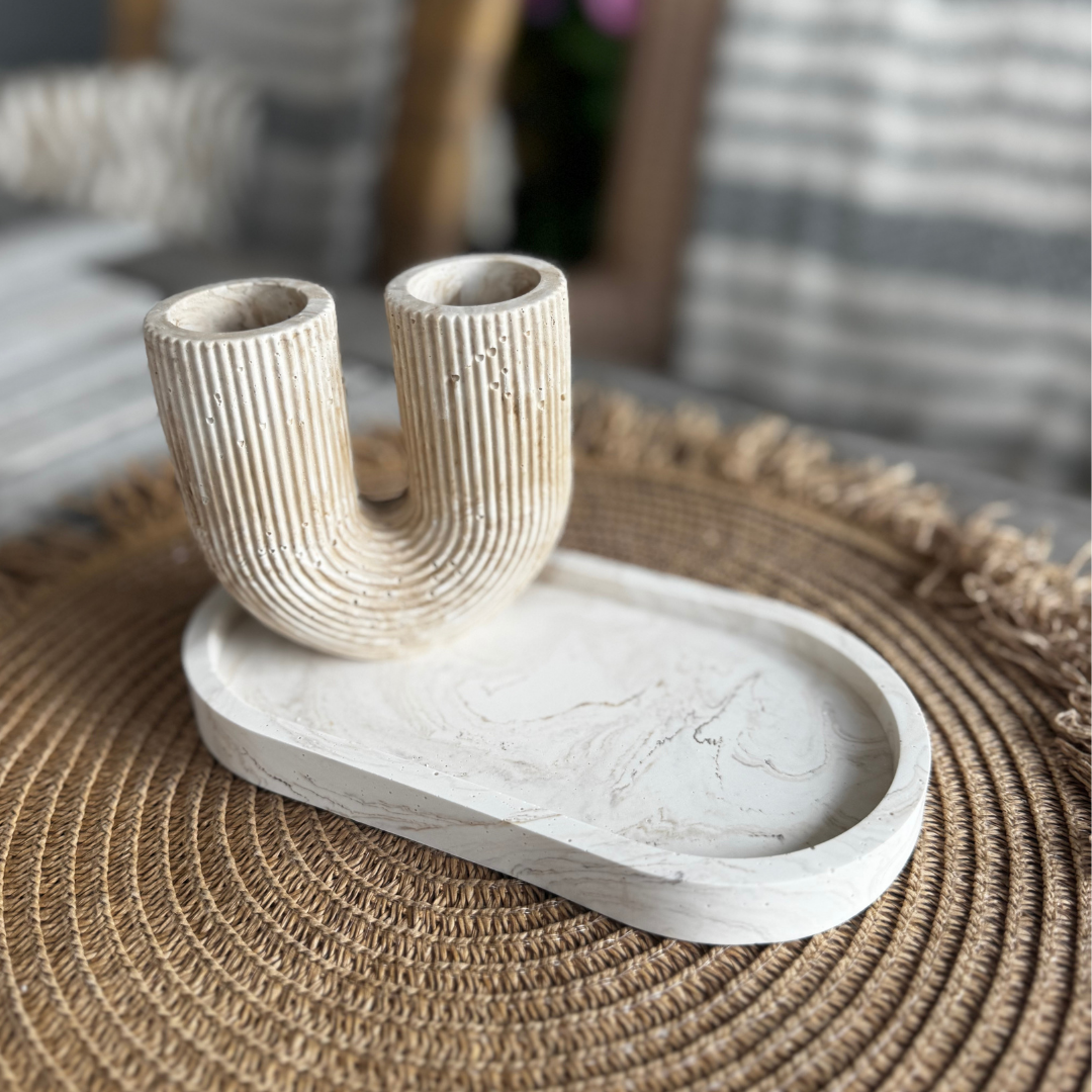 A G A T H A Vase Beige