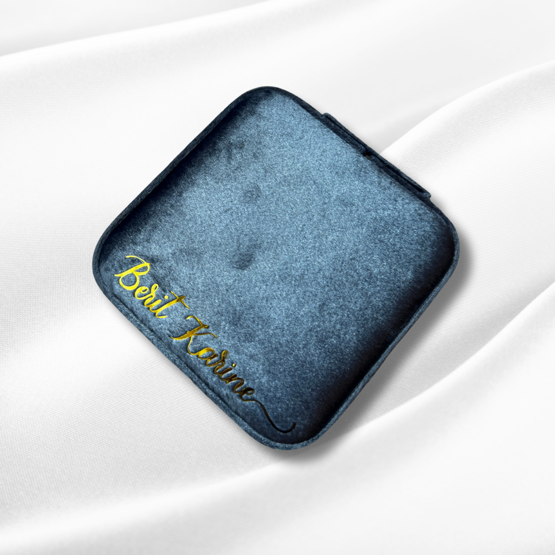 D A L I A  Personalized Travel jewelry box with name Deluxe - Blue