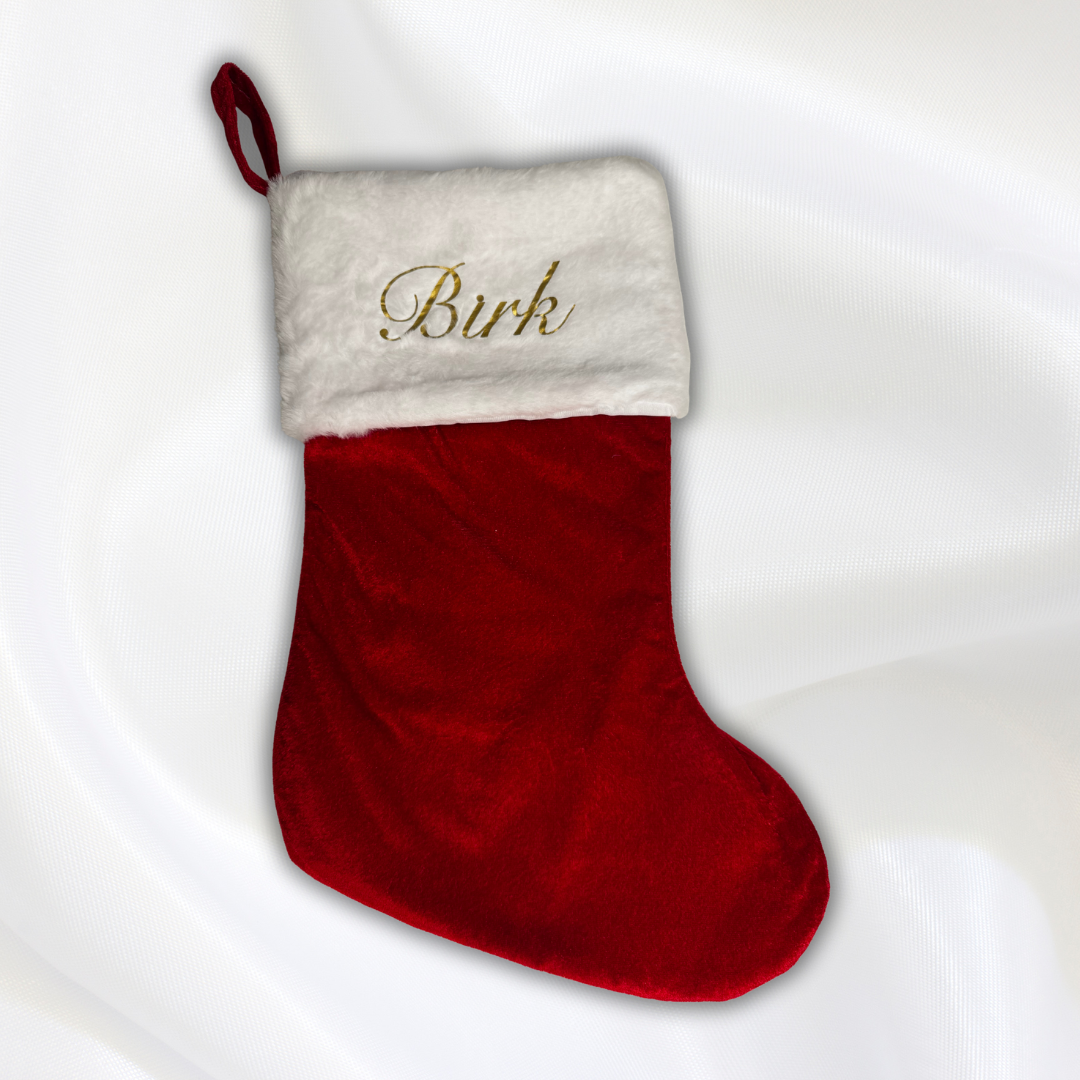 Christmas stocking with name - Red