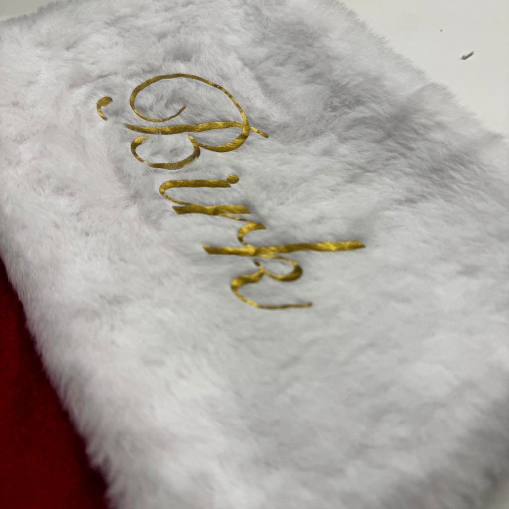 Christmas stocking with name - Red