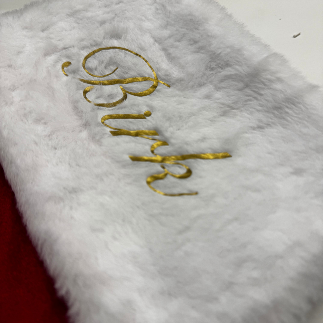 Christmas stocking with name - Red
