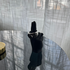 P E A C E Ring holder Black - Witte Art