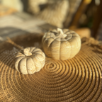 Decorative Pumpkin Small – Beige marble