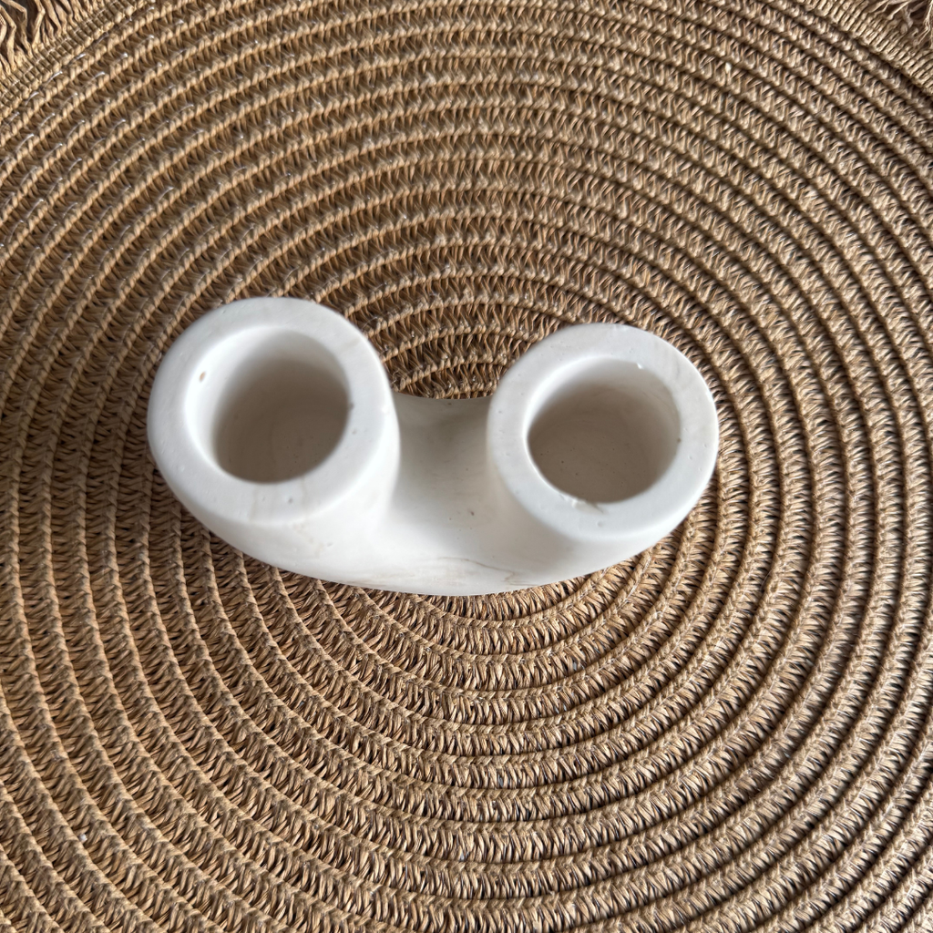 U M A candle holder beige marble