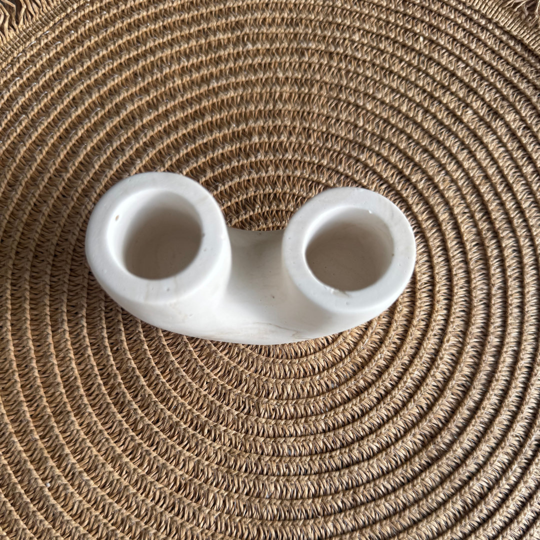 U M A candle holder beige marble