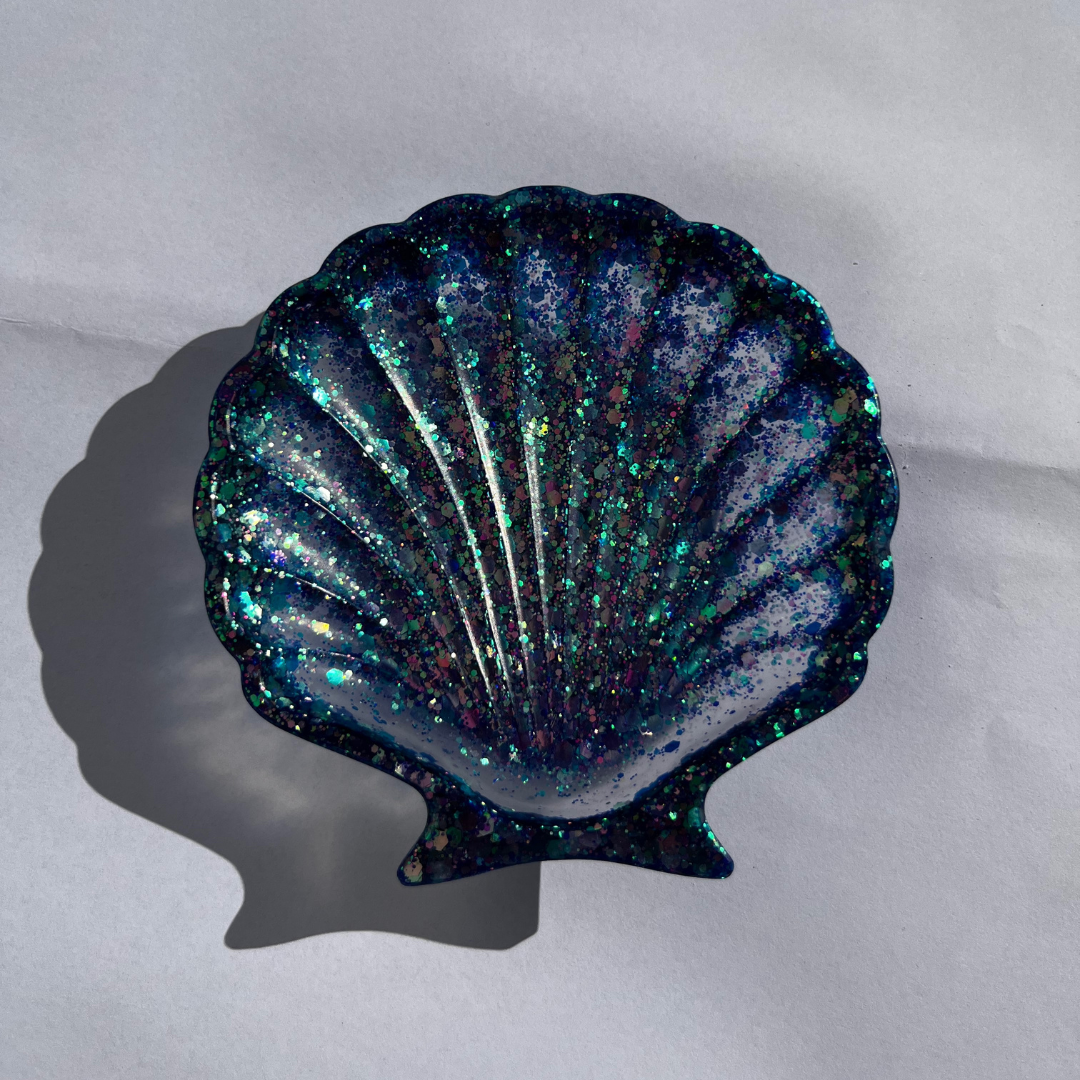 S H E L L Y Tray Navy glitter