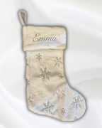 Christmas stocking with name - White
