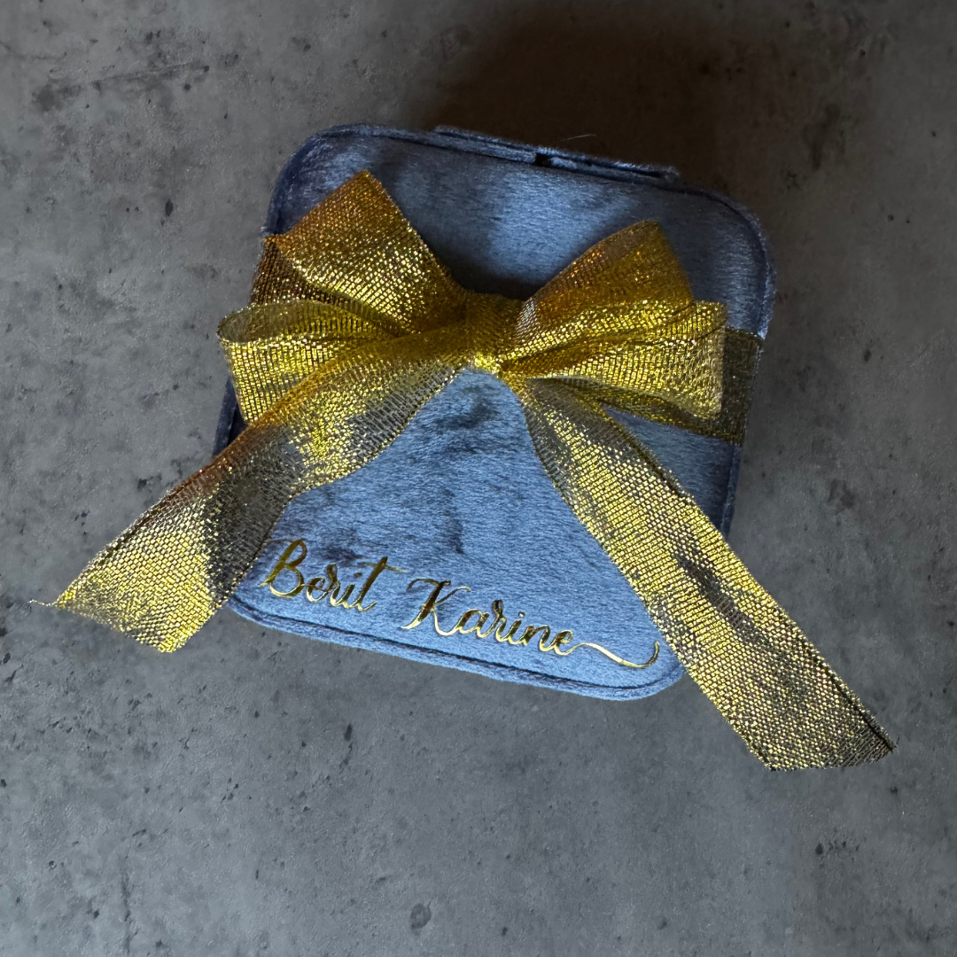 D A L I A  Personalized Travel jewelry box with name Deluxe - Blue