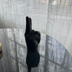 P E A C E Ring holder Black - Witte Art