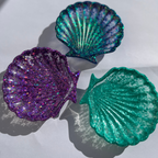 S H E L L Y Tray Turquoise Glitter