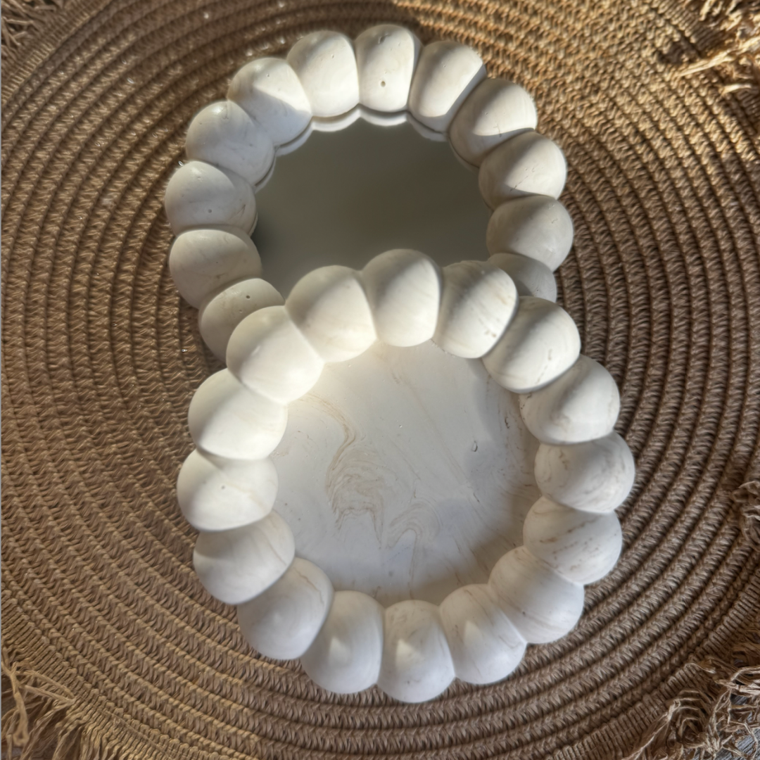 B E L L A Tray Mirror Beige Marble