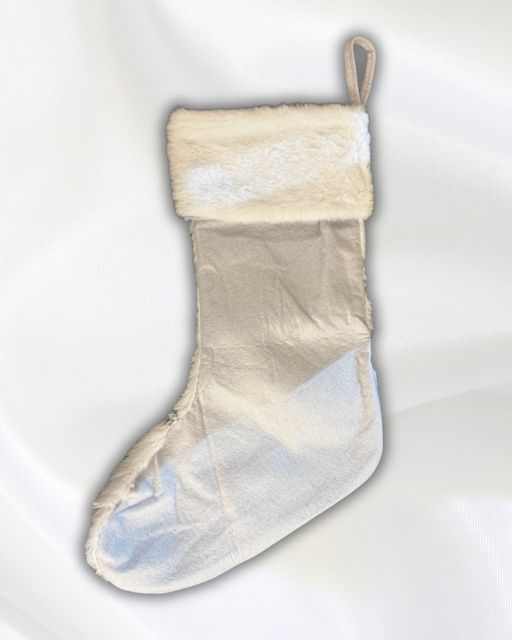Christmas stocking with name - White