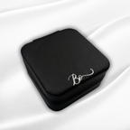 P O L L Y   Personalized Travel jewelry box with name - Black