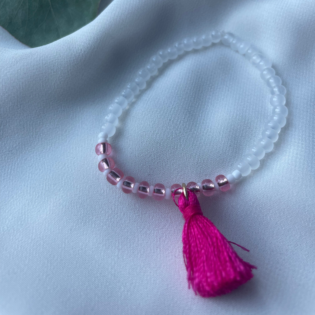S A R A H Beaded Bracelet Pink