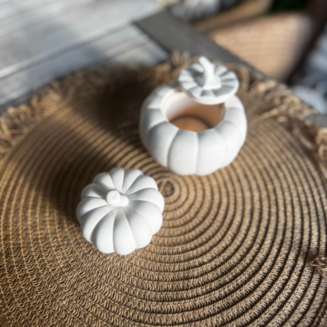 Decorative Pumpkin Large – White