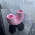 U M A candle holder Pink marble
