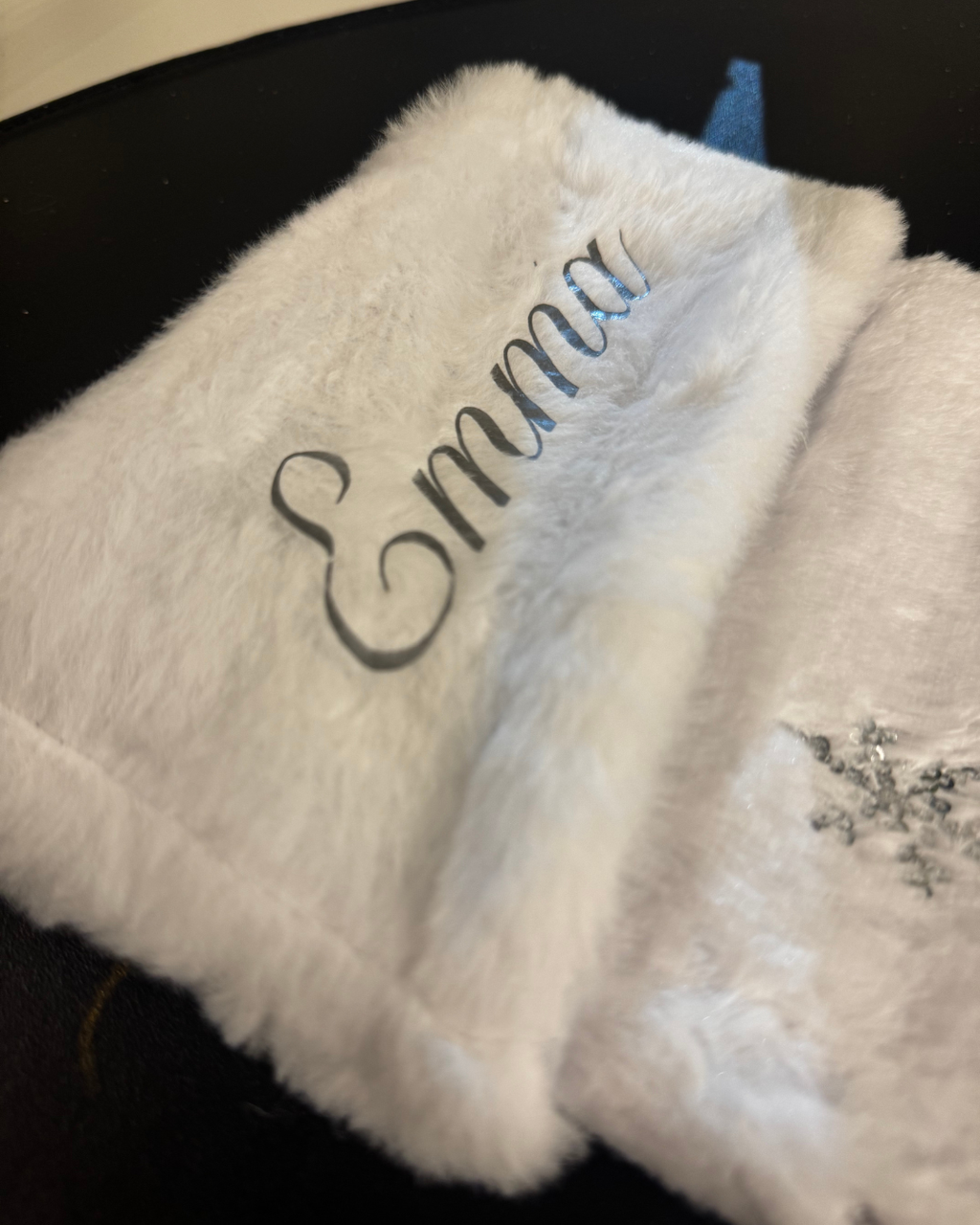 Christmas stocking with name - White