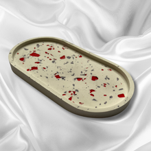 Load image into Gallery viewer, A L Y A White Tray with Red and Purple Terrazzo
