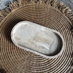A L Y A Tray Brown Marble