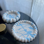 B O B B I   Tray White with Blue splash