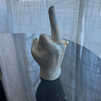 F U Ring holder Blue Marble - Witte Art