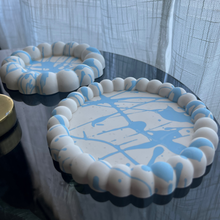 Load image into Gallery viewer, B E C C I E  Tray White with Blue splash
