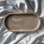 A L Y A Tray Brown Marble