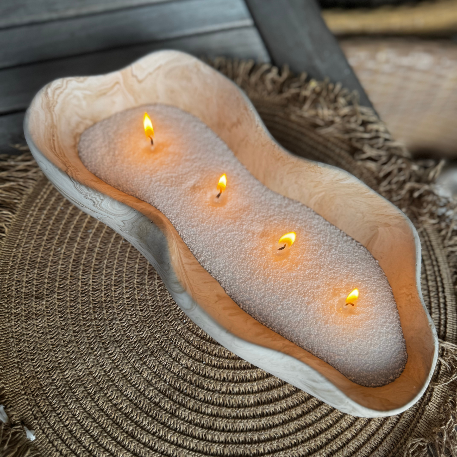 Wave tray Beige Marble