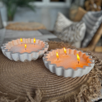 Waffle Tray Large Beige Marble