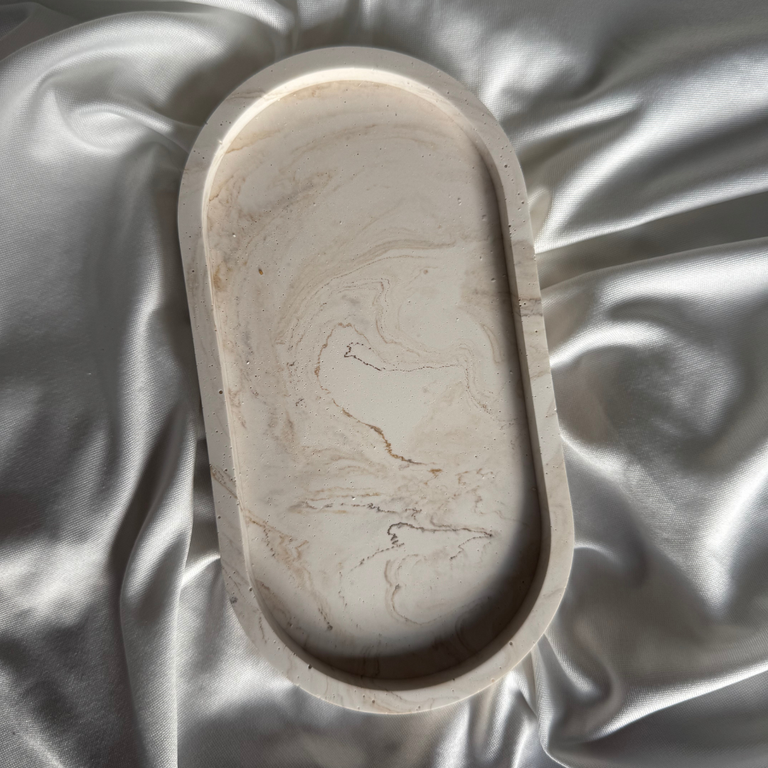 A L Y A Tray Beige Marble