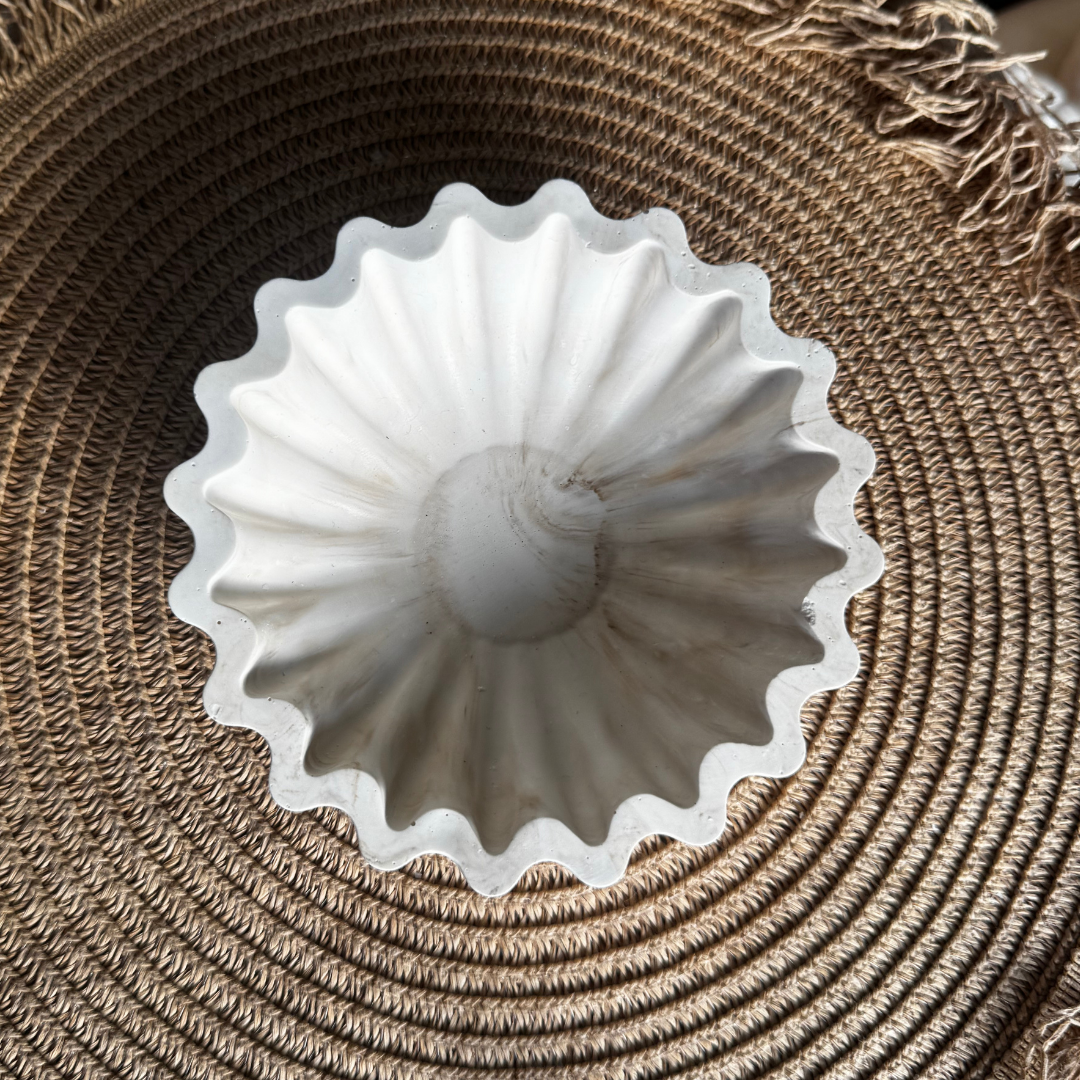 Waffle Tray Small Beige Marble