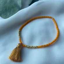 Load image into Gallery viewer, S A R A H Beaded Bracelet Orange and Gold
