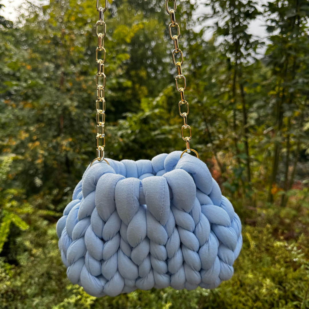 Bubble Bag Blue Small Chain