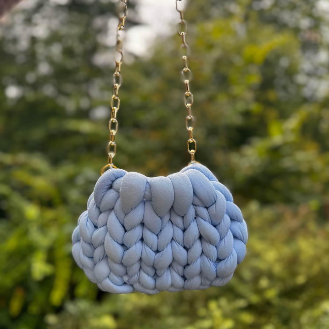 Bubble Bag Blue Small Chain
