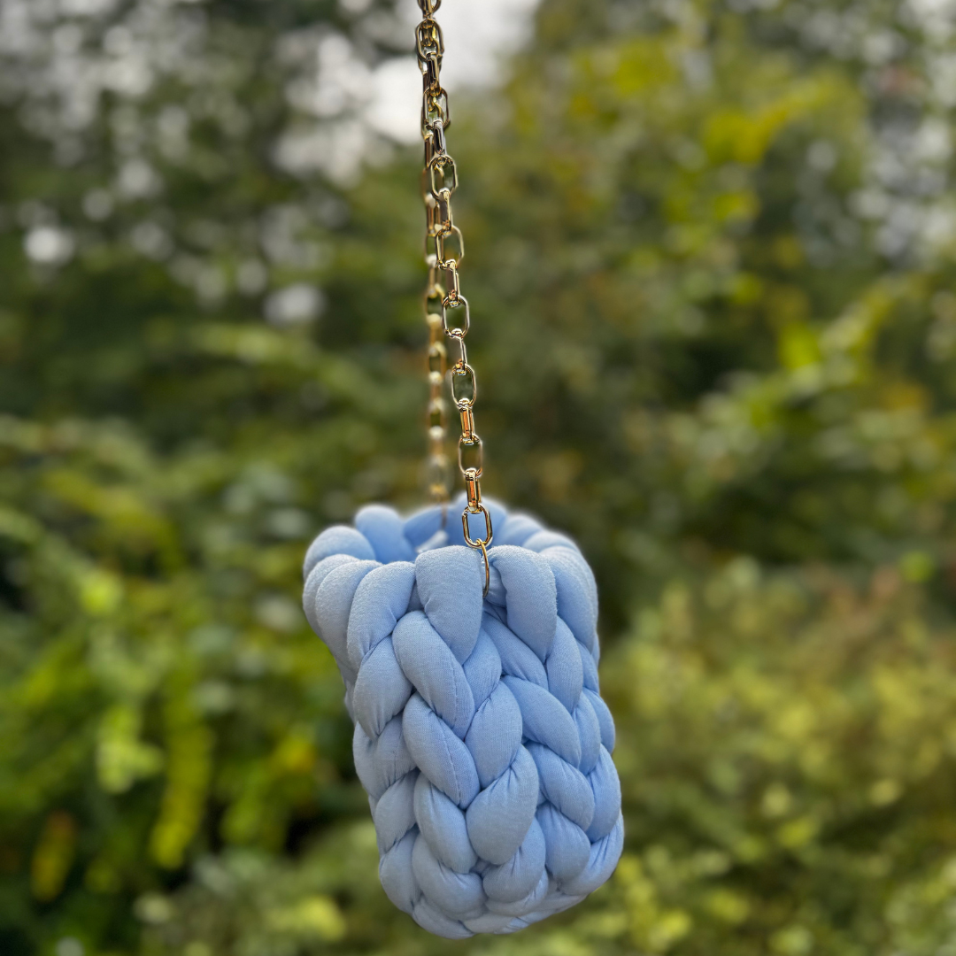 Bubble Bag Blue Small Chain
