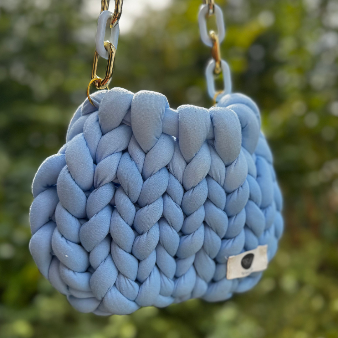 Bubble Bag Blue Large Chain