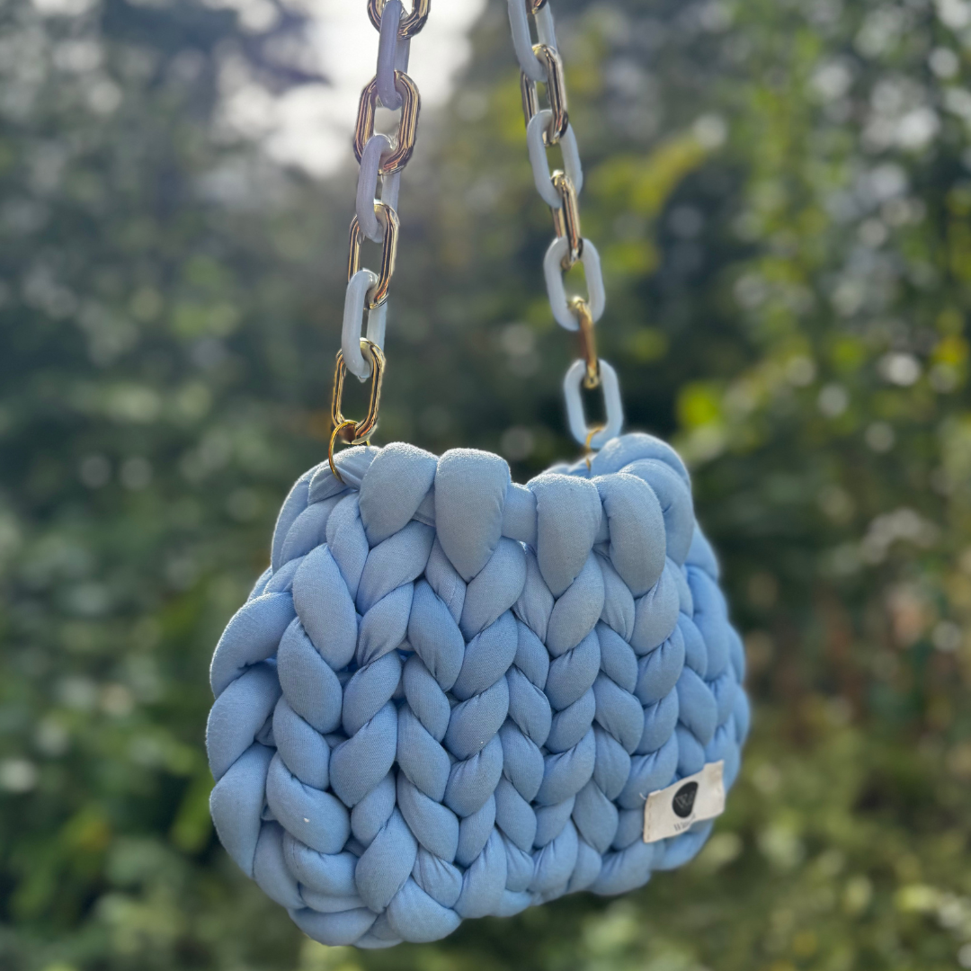 Bubble Bag Blue Large Chain