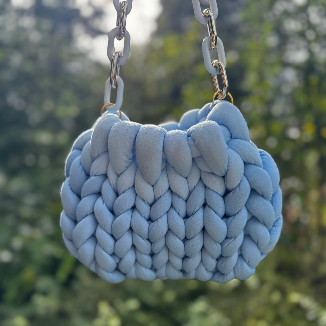 Bubble Bag Blue Large Chain
