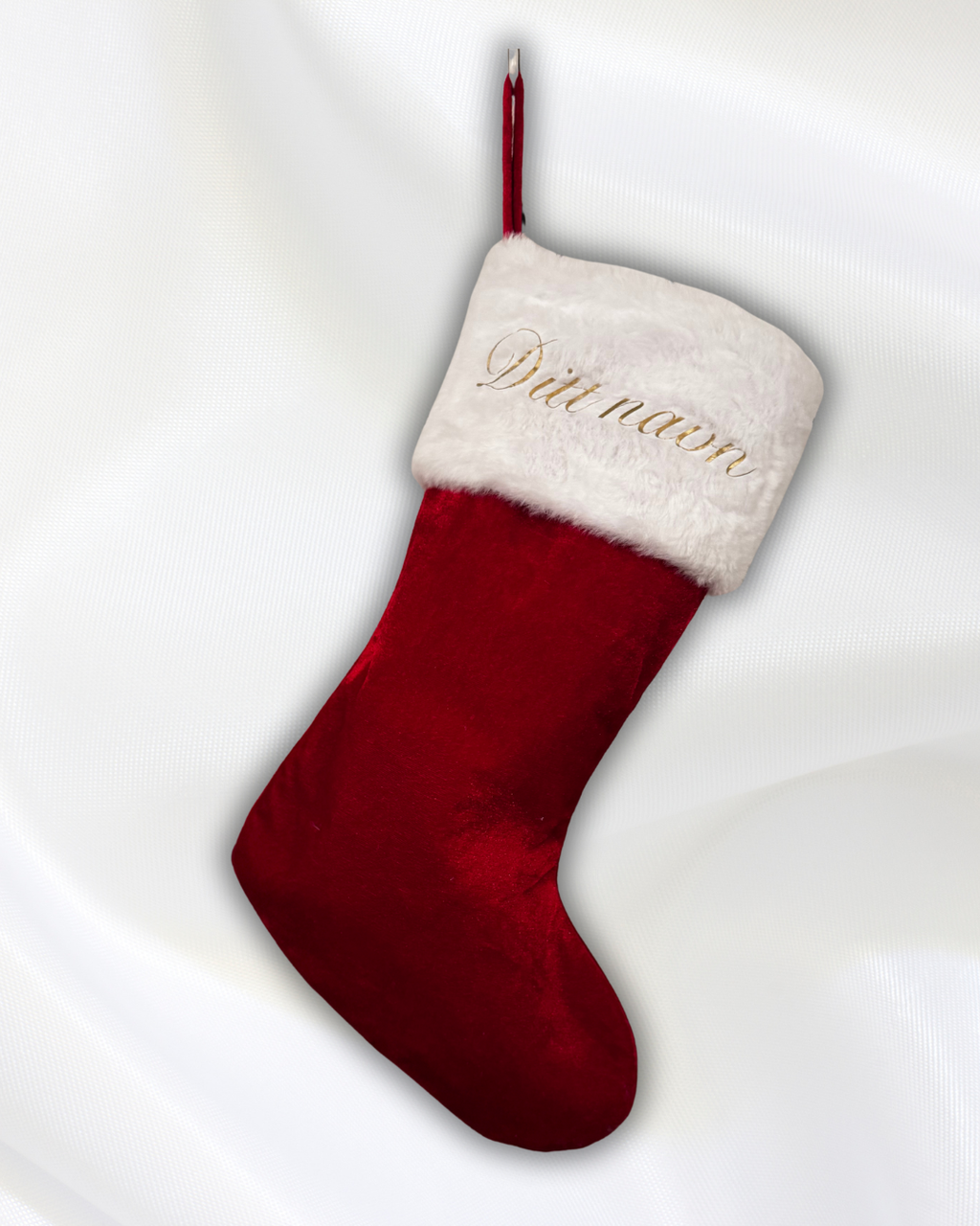 Christmas stocking with name - Red